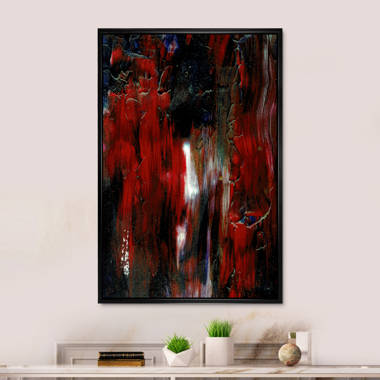 Wrought Studio Paint Strokes In Shade Of Red Framed On